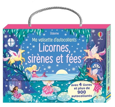 MA VALISETTE D´AUTOCOLLANTS LICORNES, SIRENES ET FEES : AVEC DE NOMBREUX AUTOCOLLANTS BRILLANTS ! DE