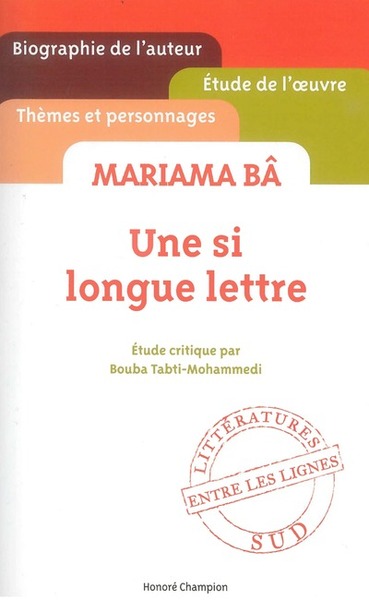 SI LONGUE LETTRE DE MARIAMA BA