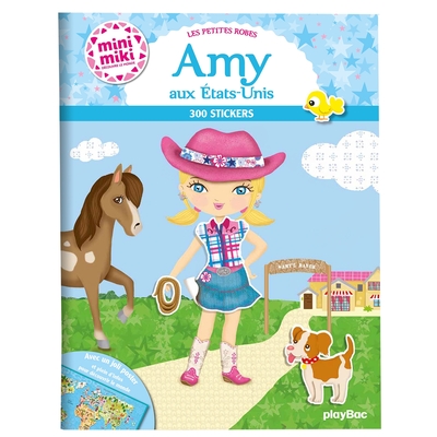 MINIMIKI - LES PETITES ROBES D´AMY AUX ETATS-UNIS - STICKERS