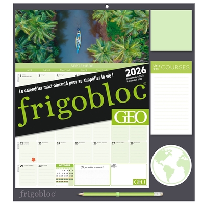 FRIGOBLOC MENSUEL 2026 GEO (DE SEPT. 2025 A DEC. 2026)