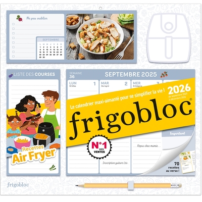 FRIGOBLOC HEBDOMADAIRE 2026 AIR FRYER (DE SEPT. 2025 A DEC. 2026)