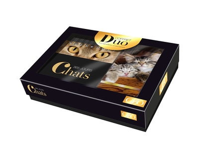 COFFRET DUO CALENDRIER GEO - CHATS EN 365 JOURS