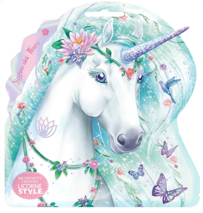 LICORNE STYLE - MA POCHETTE CREATIVE - LICORNE DES FLEURS