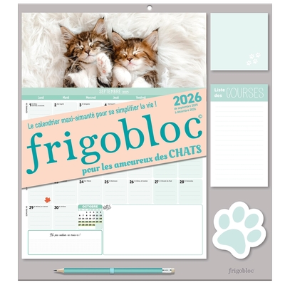 FRIGOBLOC MENSUEL 2026 CHATS (DE SEPT. 2025 A DEC. 2026)