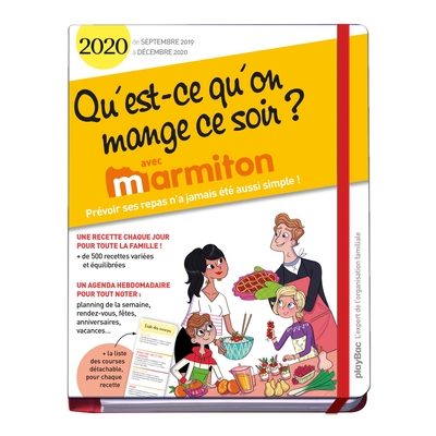 AGENDA QU´EST CE QU´ON MANGE CE SOIR 2020 ?  (DE SEPT 2019 A DECEMBRE 2020) - S´ORGANISER N´A JAMAIS