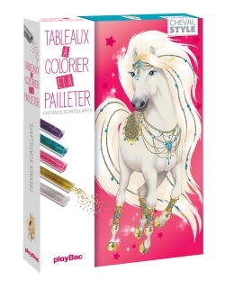 MES TABLEAUX A COLORIER ET A PAILLETER - ANIMAL STYLE - CHEVAUX SCINTILLANTS