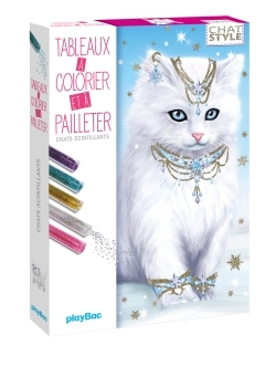 MES TABLEAUX A COLORIER ET A PAILLETER - ANIMAL STYLE - CHATS SCINTILLANTS