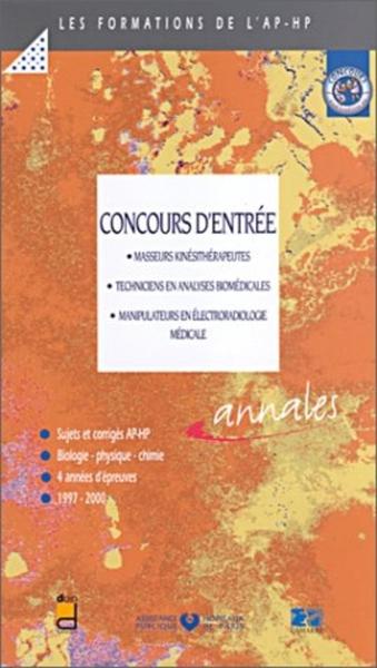 CONCOURS D'ENTREE AUX FORMATIONS MASSEURS KINESITHERAPEUTES - TECHNICIENS DE LABORATOIRES - MANIPULA