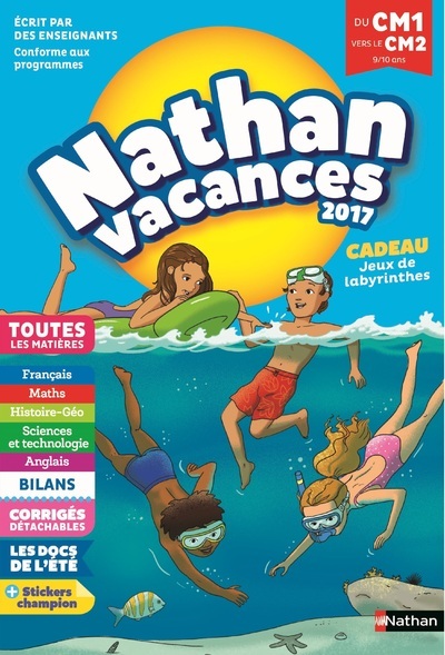 CAHIER DE VACANCES 2017 PRIMAIRE CM1 VERS CM2 9/10 ANS
