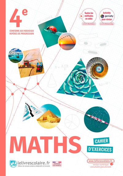MATHEMATIQUES 4E - CAHIER, EDITION 2022