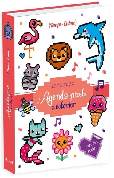 AGENDA PIXELS A COLORIER 2025-2026