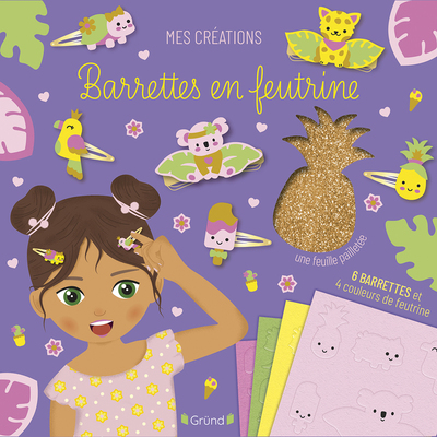 BARRETTES EN FEUTRINE EXOTIQUES