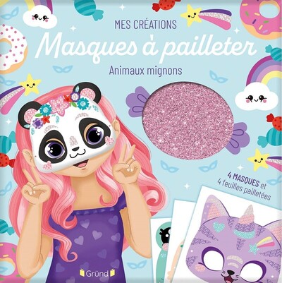 MASQUES A PAILLETER - ANIMAUX MIGNONS