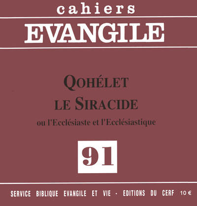 QOHELET. LE SIRACIDE NO 91