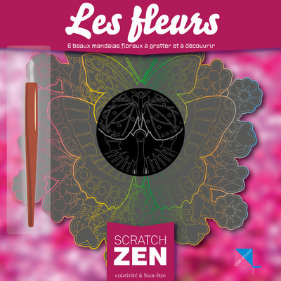 FLEURS - 6 BEAUX MANDALAS FLORAUX A GRATTER ET A DECOUVRIR