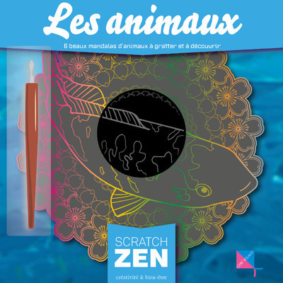 ANIMAUX - 6 BEAUX MANDALAS D´ANIMAUX A GRATTER ET A DECOUVRIR