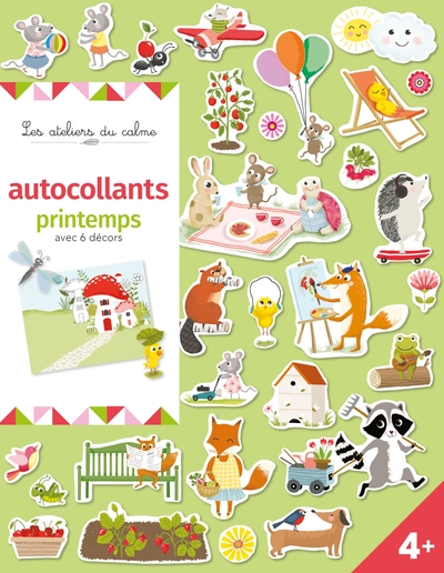 AUTOCOLLANTS PRINTEMPS - AVEC 6 DECORS