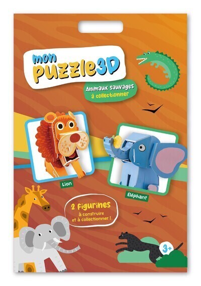 MON PUZZLE 3D - ANIMAUX SAUVAGES - VOLUME 01