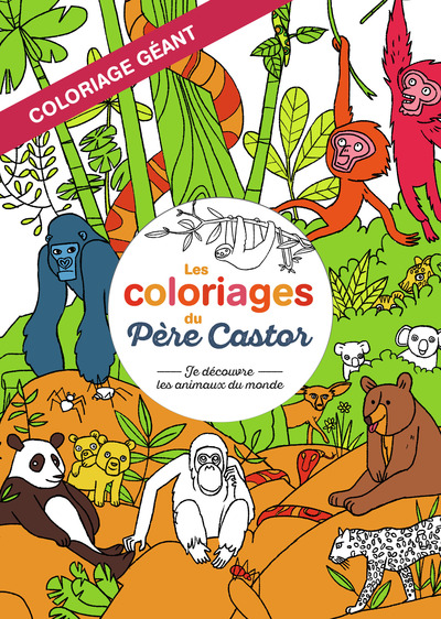 COLORIAGES DU PERE CASTOR - JE DECOUVRE LES ANIMAUX DU MONDE