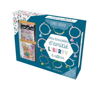 MES BRACELETS D´AMITIE LIBERTY A OFFRIR (COFFRET) - DES TISSUS FLEURIS, DES ACCESSOIRES ET UN LIVRET