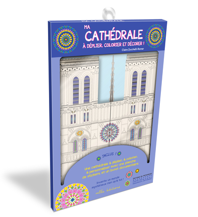 POCHETTE - MA CATHEDRALE A DEPLIER, COLORIER ET DECORER ! - AVEC UN DEPLIANT A COMPLETER, UNE PLANCH
