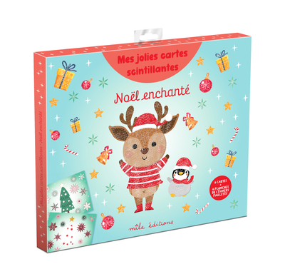 MES JOLIES CARTES SCINTILLANTES - NOEL ENCHANTE - AVEC 6 CARTES ILLUSTREES ET 6 PLANCHES DE STICKERS