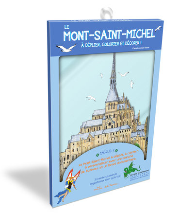 POCHETTE - LE MONT-SAINT-MICHEL A DEPLIER, COLORIER ET DECORER ! - AVEC UN DEPLIANT A COMPLETER, UNE