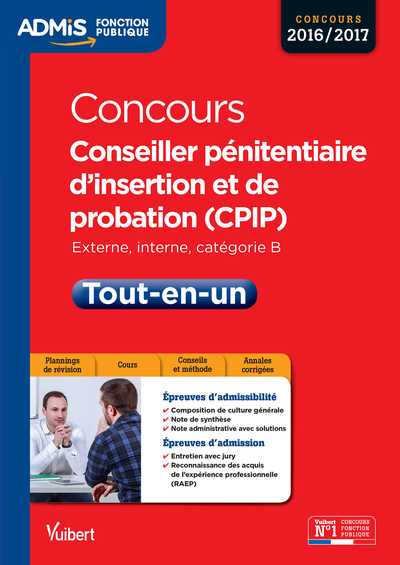 CONCOURS CONSEILLER PENITENTIAIRE D´INSERTION ET DE PROBATION TT EN UN CAT 