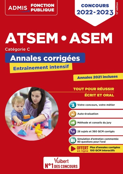 CONCOURS ATSEM ET ASEM - CATEGORIE C - ANNALES CORRIGEES - AGENT (TERRITORI