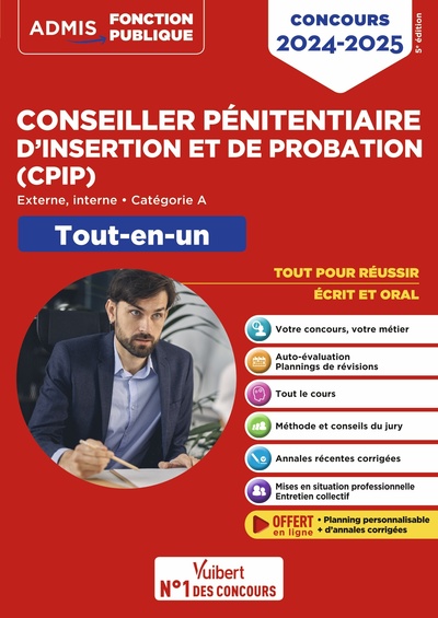 CONCOURS CONSEILLER PENITENTIAIRE D´INSERTION ET DE PROBATION (CPIP) - CATEGORIE A - TOUT-EN-UN - CO