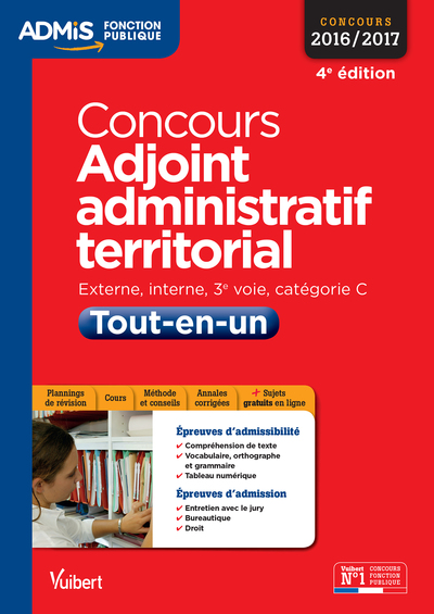 CONCOURS 2016 - 2017 ADJOINT ADMINISTRATIF TERRITORIAL CAT C TT EN UN 4E ED. 2015