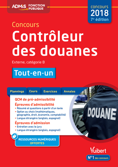 CONCOURS CONTROLEUR DES DOUANES CAT B TOUT EN UN 7E EDT