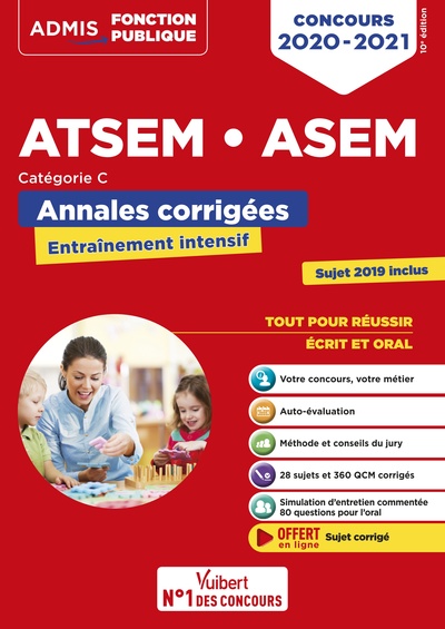 CONCOURS ATSEM ET ASEM - CATEGORIE C - ANNALES CORRIGEES
