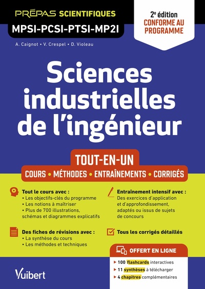 SCIENCES INDUSTRIELLES DE L´INGENIEUR MPSI-PCSI-PTSI-MP2I - TOUT-EN-UN - COURS - SYNTHESE - METHODES