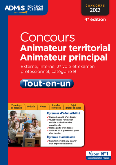 CONCOURS 2017 ANIMATEUR TERRITORIAL  ANIMATEUR PRINCIPAL CAT B TT EN UN 4E ED. 2016