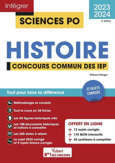 SCIENCES PO - HISTOIRE - CONCOURS COMMUN DES IEP 2023-2024 - TOUT POUR REUS