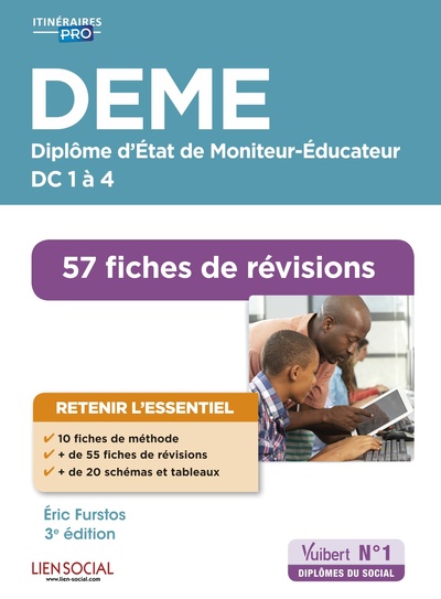 DEME - 57 FICHES DE REVISIONS - DC 1 A 4 - DIPLOME D´ETAT DE MONITEUR-EDUCA