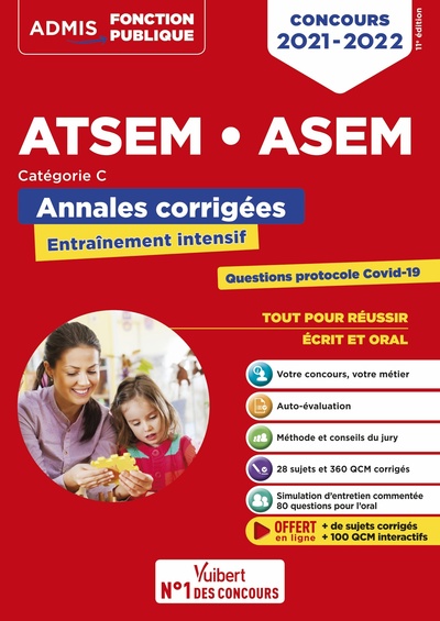 CONCOURS ATSEM ET ASEM - CATEGORIE C - ANNALES CORRIGEES - AGENT (TERRITORI