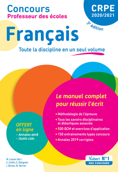 CONCOURS PROFESSEUR DES ECOLES FRANCAIS CRPE 2020/2021 3E EDITION