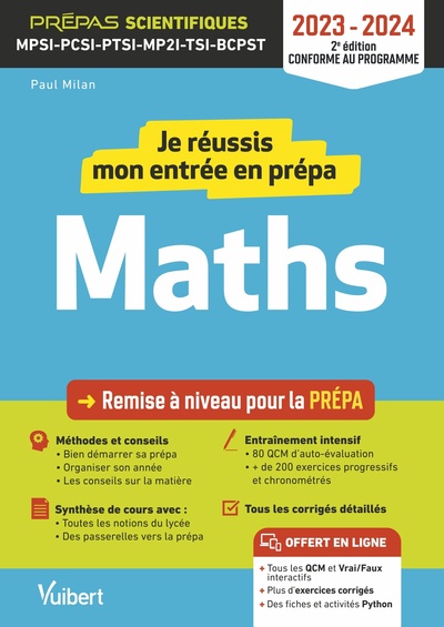 JE REUSSIS MON ENTREE EN PREPA SCIENTIFIQUE. MATHEMATIQUES 2023-2024 - REMI