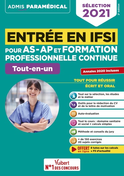ENTREE EN IFSI POUR AS-AP ET FORMATION PROFESSIONNELLE CONTINUE SELECTION 2021