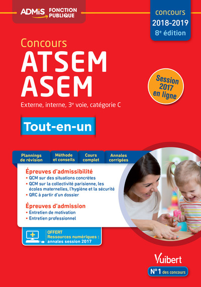 CONCOURS 2018 2019 ATSEM ET ASEM - CATEGORIE C - TOUT-EN-UN 8ED