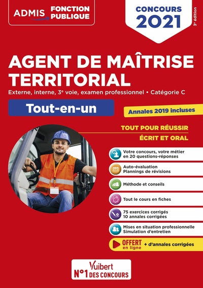 CONCOURS AGENT DE MAITRISE TERRITORIAL - CATEGORIE C - TOUT-EN-UN - ANNALES