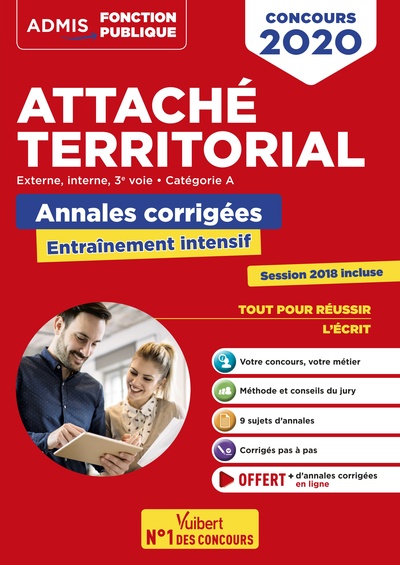 ATTACHE TERRITORIAL CONCOURS 2020 ANNALES CORRIGEES ENTRAINEMENT INTENSIF