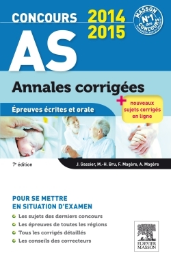 CONCOURS AS ANNALES CORRIGEES EPREUVES ECRITES ET ORALE 7E NP