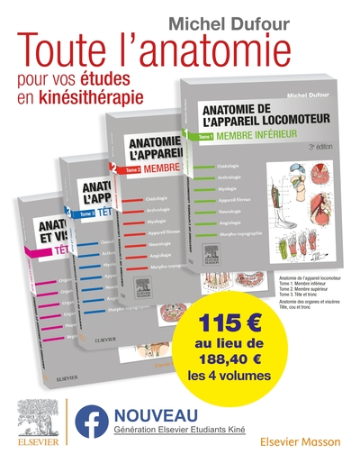 ANATOMIE DE L´APPAREIL LOCOMOTEUR. ANATOMIE DES ORGANES ET DES VISCERES. PACK DES 4 TOMES - ANAT ORG