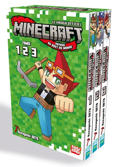 MINECRAFT, LE MANGA OFFICIEL - VOYAGE AU BOUT DU MONDE - COFFRET "STARTER" - COFFRET MINECRAFT T01-0