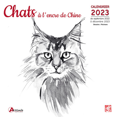 CALENDRIER CHATS A L´ENCRE DE CHINE 2023
