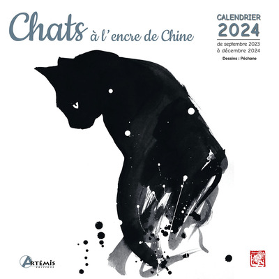 CALENDRIER CHATS A L´ENCRE DE CHINE 2024