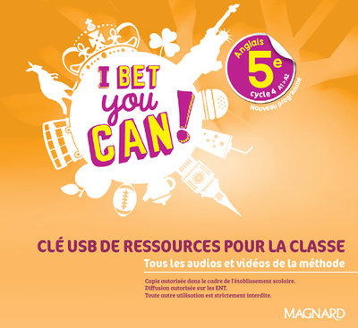 I BET YOU CAN ! 5E 2018 CLE USB RESSOURCES CLASSE
